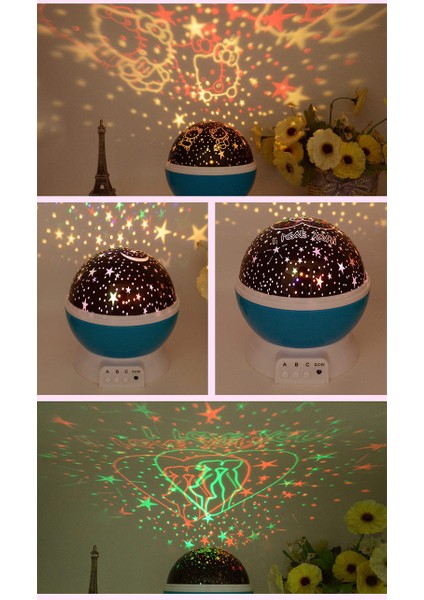 Çocuklar Için Projektör Gece Lambası 360 Derece Dönen Doraemon Gecesi Bebek Kız Erkek Yatak Odası Partisi ve Doğum Günü Oyuncakları Hediyeleri Için (Mor) (Yurt Dışından)