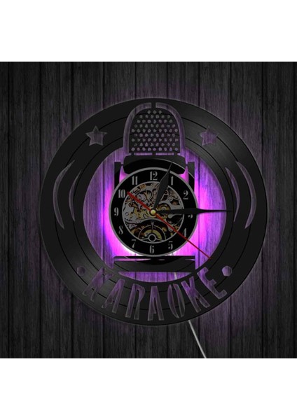 Müzik Vinil Kayıt Duvar Saati -Moda LED Işık Duvar Saati -Vinil Saat -Oturma Odası Duvar Dekoru - Müzik Aşığı Için Eşsiz Hediyeler (Yurt Dışından)