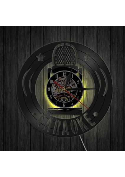 Müzik Vinil Kayıt Duvar Saati -Moda LED Işık Duvar Saati -Vinil Saat -Oturma Odası Duvar Dekoru - Müzik Aşığı Için Eşsiz Hediyeler (Yurt Dışından)