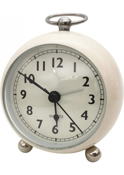 吊环金属闹钟 书房桌面台钟 北欧风格简约学生宿舍时钟 静音夜灯 (Yurt Dışından)