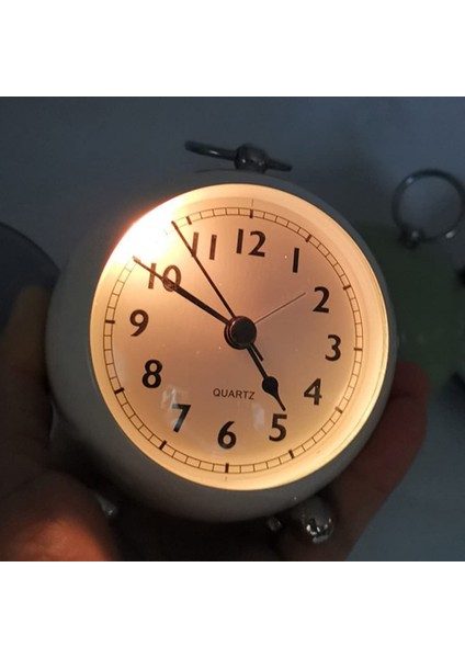 吊环金属闹钟 书房桌面台钟 北欧风格简约学生宿舍时钟 静音夜灯 (Yurt Dışından) modelleri