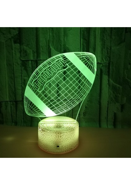 Futbol 3D Gece Lambası, Erkekler Için 3D Illusion Lambası 16 Değişen Renk Uzaktan Kumanda Futbol Çocuk Odası Dekor Işık;hts (Stil C) (Yurt Dışından) modelleri