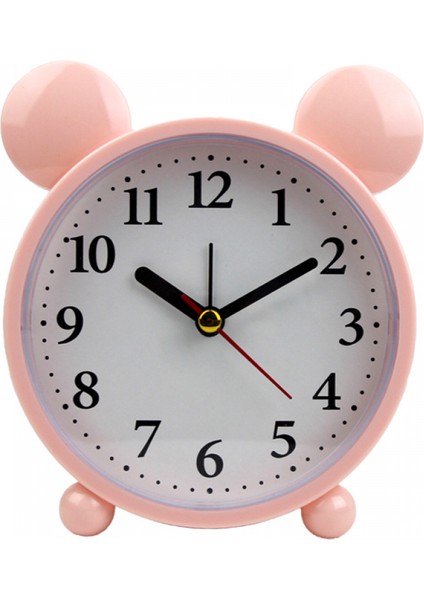 Çocuk Çalar Saat, Karikatür Çalar Saat Küçük Ayı Çalar Saat, Öğrenci Çocuk Ev Dekorasyonu Masaüstü Saati (Desensiz Pembe) (Yurt Dışından)