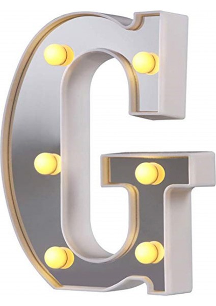 LED Kayan Mektup Işık;hts 26 Alfabe Işık;ht Up Harfler Gece Için Mükemmel Burcu;ht Işık;ht Düğün Doğum Günü Partisi Noel Lambası Ev Bar Dekorasyonu (Gümüş G) (Yurt Dışından)