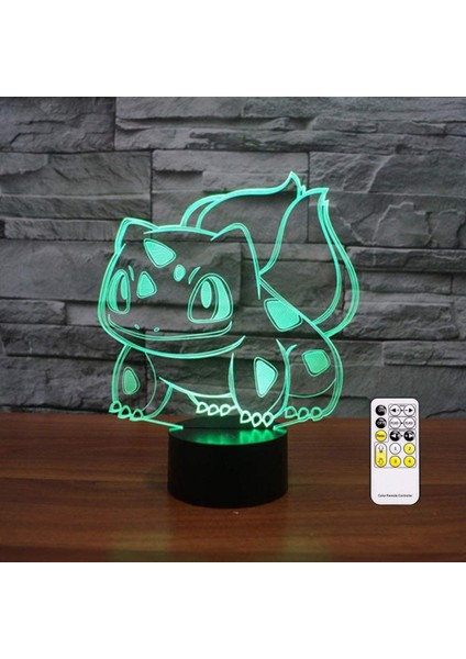 3D Optik Illüzyon Karikatür Hayvanlar Gece Oyuncak Lamba, Uzaktan Kumanda, Kısılabilir, Veya USB ile Çalışan, 7 Renk Değişimi Erkek Kız Bebek Için Noel Doğum Günü Hediyesi (Yurt Dışından)