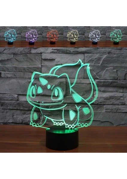 3D Optik Illüzyon Karikatür Hayvanlar Gece Oyuncak Lamba, Uzaktan Kumanda, Kısılabilir, Veya USB ile Çalışan, 7 Renk Değişimi Erkek Kız Bebek Için Noel Doğum Günü Hediyesi (Yurt Dışından)