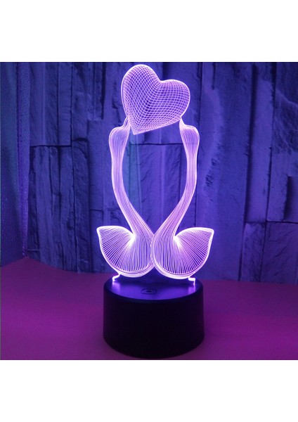 Optik Yanılsama 3D Aşk Kuğu Gece;ht Işık;ht 16 Renk Değiştirme Uzaktan Kumanda Dokunmatik Anahtarı Dekor LED Masa Masa Lambası Noel Noel Doğum Günü Hediyesi (Stil G) (Yurt Dışından) modelleri
