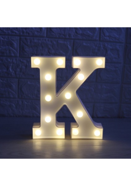 LED Işık; Gece Için Ht Numarası Mektup Burcu; Ht Işık; Ht Düğün Doğum Günü Partisi Noel Ev Dekorasyon Numarası Lambası (K Harfi) (Yurt Dışından)