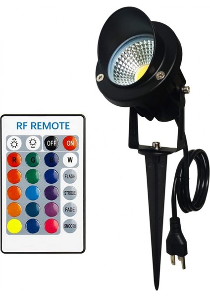 Renk Değiştiren LED Peyzaj Işıkları; Rf Uzaktan Kumandalı 10W Rgb Su Geçirmez Açık Ağaç Bahçe Tatil Aydınlatması; Abd Tak ile Aydınlatma (Yurt Dışından)