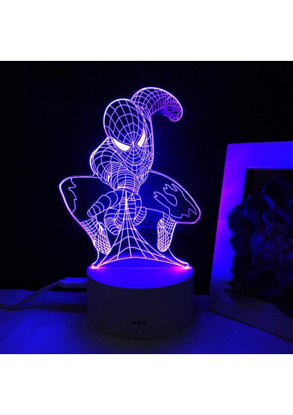 3D Illusion Lamba Anime Karakter 3D LED Gece Aydınlatması Çocuk Yatak Odası Dekoru Için Dokunmatik Uzaktan Kumanda - Stil 3 (Ortak Taban) (Yurt Dışından)