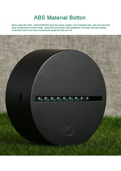 3D Illusion Lamba Anime Karakter 3D LED Gece Aydınlatması Çocuk Yatak Odası Dekoru Için Dokunmatik Uzaktan Kumanda - Stil 3 (Ortak Taban) (Yurt Dışından) modelleri