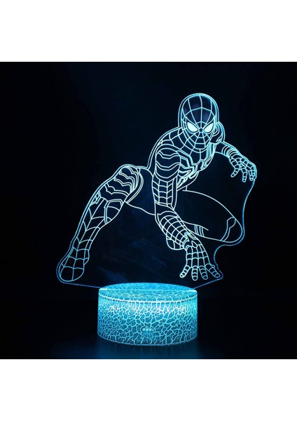 3D Örümcek Adam Gece, Ht Işık, Ht, 3D Illusion Lamba 7 Renk Değişimi Dekor Lamba Çocuklar Için Oyuncak Noel Doğum Günü Hediyeleri (Yurt Dışından)