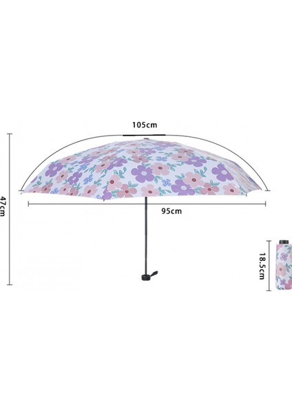 Mini Yağmur ve Yağmur Şemsiye Moda 50% Katlanır Güneşlik Küçük Çiçek Cep Şemsiye --- Yeşil (Yurt Dışından) fiyatları