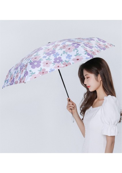 Mini Yağmur ve Yağmur Şemsiye Moda 50% Katlanır Güneşlik Küçük Çiçek Cep Şemsiye --- Yeşil (Yurt Dışından) fırsatları