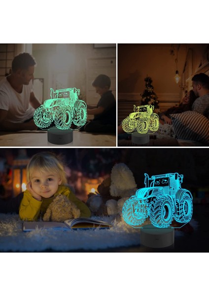 Canavar Kamyon Gece Bangbang 3D Illusion Lamba 16 Renk Uzaktan Kumanda ile Değişen Yaratıcı Doğum Günü Hediyeleri Çocuklar Boys Için Yatak Odası Dekor (Yurt Dışından) fırsatları