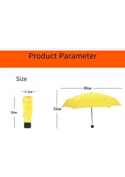 Küçük Seyahat Şemsiye Hafif Kompakt Katlanmış Şemsiye Çanta Boyutu --- Beyaz (Yurt Dışından) fırsatları