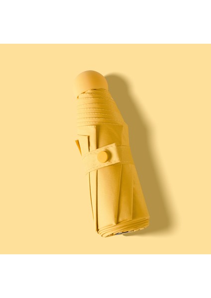 Sarı）büyük Ultra Hafif Küçük Beş Katlı Şemsiye Güneş Koruyucu Güneşlik Güneşlik Anti-Ultraviyole Şemsiye Mini Şemsiyeler ve Yağmur Şemsiyeleri (Yurt Dışından)