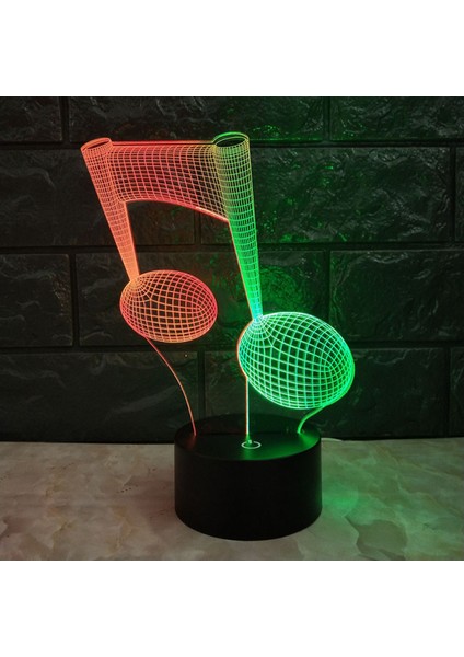 3D Gece Işıkları, Uzaktan Kumandalı ve Rgb Renkli 3D Optik Illüzyon LED Lambalar(Not) (Yurt Dışından)