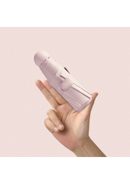 Pembe）büyük Ultra Hafif Küçük Beş Katlı Şemsiye Güneş Koruyucu Güneşlik Güneşlik Anti-Ultraviyole Şemsiye Mini Şemsiyeler ve Yağmur Şemsiyeleri (Yurt Dışından) fırsatları