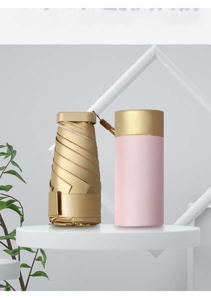 Mini Rüzgar Geçirmez Katlanır Seyahat Şemsiyesi, Güneş ve Yağmur Şemsiyeleri, Uv Korumalı Şemsiye ---- Açık Pembe (Yurt Dışından) indirimleri