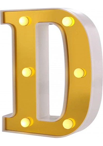 LED Mektup Işık; Hts Burcu 26 Altın Alfabe Işık; Düğün Doğum Günü Partisi Noel Ev Bar Dekorasyonu Için Ht Up Marquee Harfler Burcu (Altın D) (Yurt Dışından)