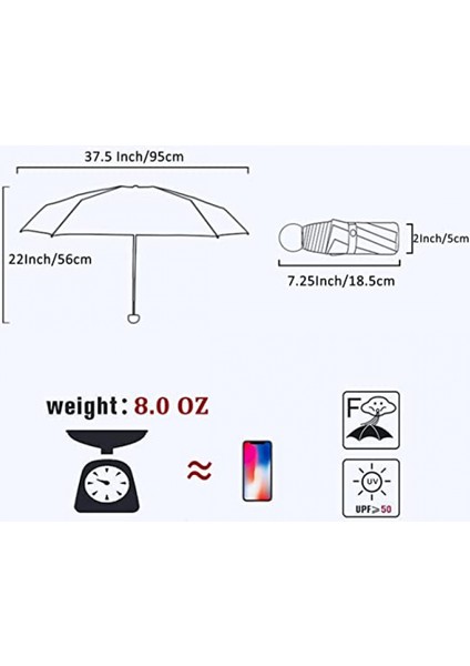 Çanta Için Mini Şemsiye - Küçük Kompakt Uv Şemsiye Koruma Güneş Cebi Hafif Şemsiye --- Pembe (Yurt Dışından) fırsatları
