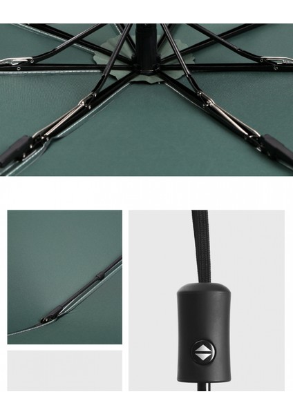 Titanyum Gümüş Tutkal Otomatik Üç Katlı Şemsiye Güneş Kremi Anti-Ultraviyole Üç Katlı Şemsiye Güneş Şemsiyesi Güneş ve Yağmur Çift Kullanımlı - Gök Mavisi (Yurt Dışından) fiyatları