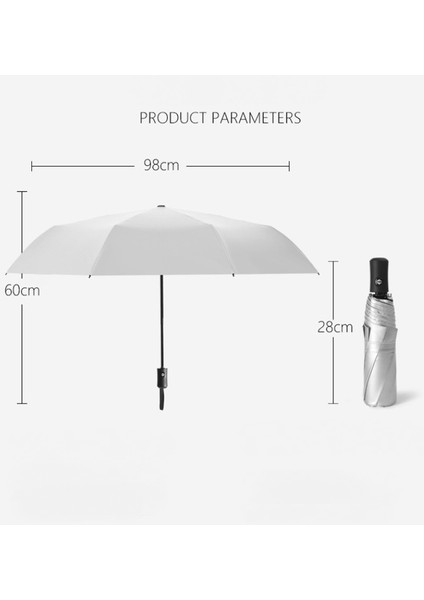 Titanyum Gümüş Tutkal Otomatik Üç Katlı Şemsiye Güneş Kremi Anti-Ultraviyole Üç Katlı Şemsiye Güneş Şemsiyesi Güneş ve Yağmur Çift Kullanımlı - Gök Mavisi (Yurt Dışından) modelleri
