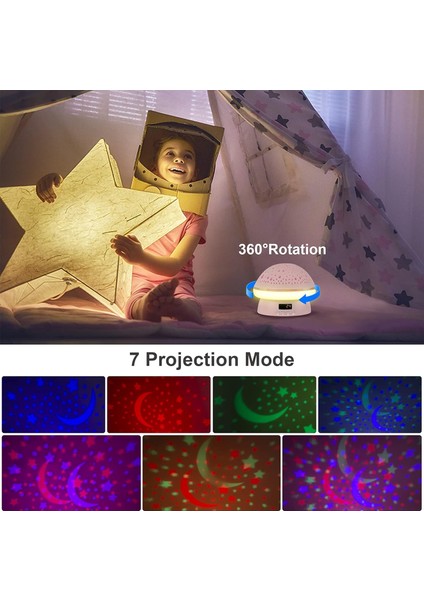 Kız Bebek Hediyeleri, Çocuklar Için Yıldız Projektör Gece Lambası, Anaokulu Çocukları Için Kız Bebek Gecesi Kardeş, Oda Dekoru Ay Projektör Oyuncakları, Pembe (Yurt Dışından)
