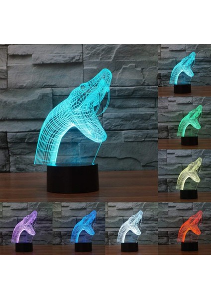 Yeni Tip 3D Yılan Gece;ht Işık;ht Masa Işık;ht 3D Lamba Masa Lambası 3D LED USB 7 Renk Değişimi LED Masa Lambası Noel Oyuncak Hediye (Yurt Dışından)