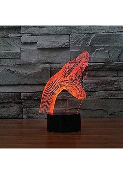 Yeni Tip 3D Yılan Gece;ht Işık;ht Masa Işık;ht 3D Lamba Masa Lambası 3D LED USB 7 Renk Değişimi LED Masa Lambası Noel Oyuncak Hediye (Yurt Dışından)