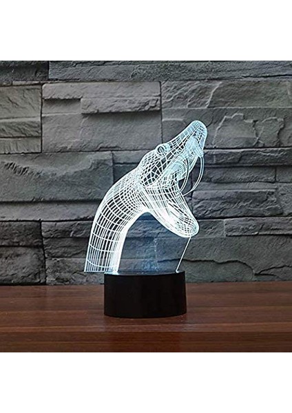 Yeni Tip 3D Yılan Gece;ht Işık;ht Masa Işık;ht 3D Lamba Masa Lambası 3D LED USB 7 Renk Değişimi LED Masa Lambası Noel Oyuncak Hediye (Yurt Dışından)