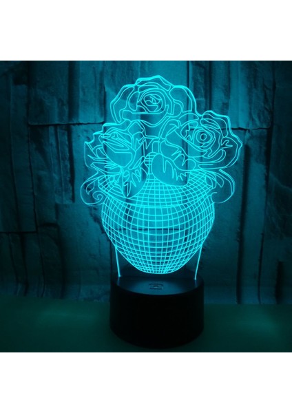 3D Gece, Ht Işık, Ht Güzel Çiçekler Yenilik Dokunmatik Anahtarı Masa Işık, Ht Renkli USB LED Masa Akrilik Lamba Ev Dekor Için (Yurt Dışından) fırsatları