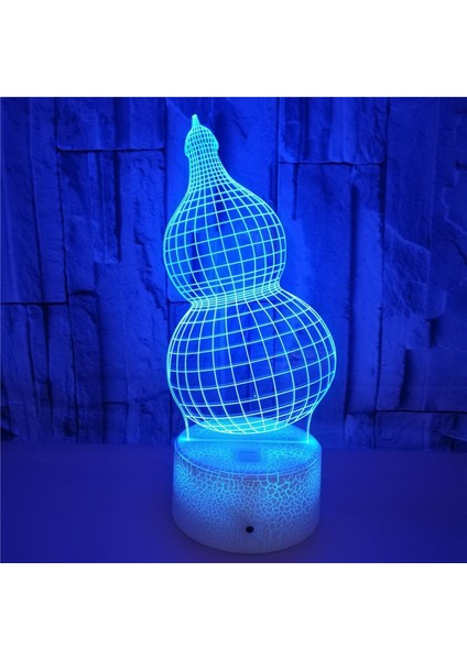 Yaratıcı Kabak Modeli 3D Görsel Gece Işık LED 16 Renk Uzaktan Kumanda Atmosfer Masa Lambası USB Uyku Aydınlatma Yatak Odası Dekor Çocuklar Hediye (Stil 4) (Yurt Dışından)