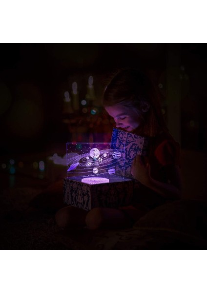 Güneş Sistemi 3D Optik Illüzyon Lambası Evren Uzay Galaxy LED Gece Lambası Uzay Aşığı Erkek ve Kız Çocukları Için En Iyi Hediye Olarak Uzaktan Kumandalı (Güneş Sistemi) (Yurt Dışından) fırsatları