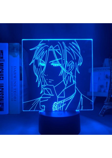 Akrilik LED Gece Lambası Anime Siyah Butler Yatak Odası Dekoru Için Nig;htlig;ht Doğum Günü Hediyesi Siyah Butler 3D Işık;ht Sebastian Michaelis (Yurt Dışından)
