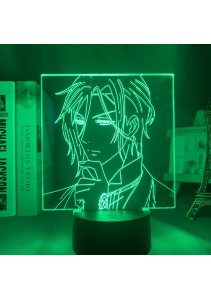 Akrilik LED Gece Lambası Anime Siyah Butler Yatak Odası Dekoru Için Nig;htlig;ht Doğum Günü Hediyesi Siyah Butler 3D Işık;ht Sebastian Michaelis (Yurt Dışından)