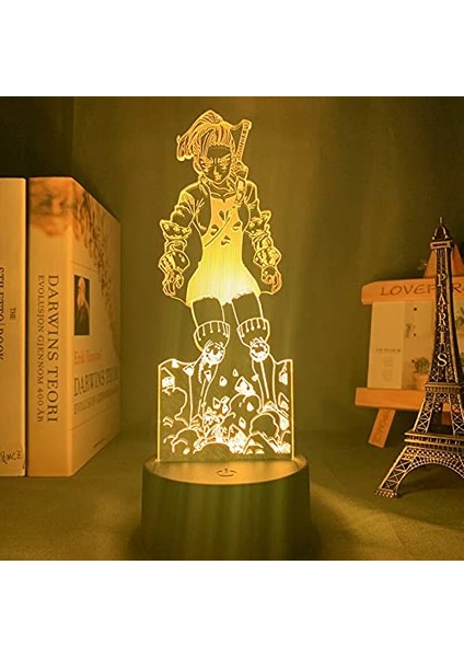 Yedi Ölümcül Günah LED Gece;ht Işık;ht Jericho Lamba Yatak Odası Dekoru Için Doğum Günü Hediyesi Yedi Ölümcül Günah Jericho Işık;ht 3D Lamba Anime (Yurt Dışından) modelleri