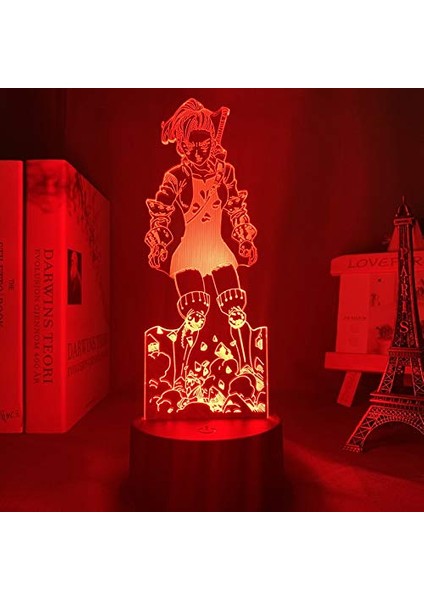 Yedi Ölümcül Günah LED Gece;ht Işık;ht Jericho Lamba Yatak Odası Dekoru Için Doğum Günü Hediyesi Yedi Ölümcül Günah Jericho Işık;ht 3D Lamba Anime (Yurt Dışından) fırsatları