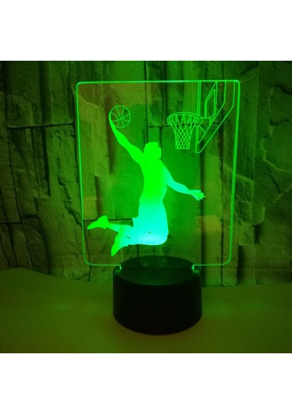 Basketbol Gecesi, Ht Işık, Ht 3D Ateş Gece, Ht Lambası 16 Renk Optik Illusion Dokunmatik Uzaktan Kumanda Akrilik ile En Iyi Doğum Günü Yılbaşı Hediyeleri (Stil P) (Yurt Dışından)
