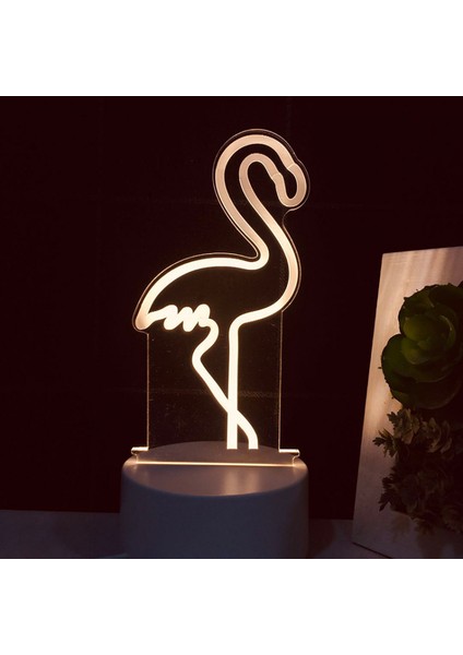 3D LED Gece Lambası Ht Akrilik Kırmızı Taçlı Vinç Lambası Uzaktan Kumanda 3D Illusion Lamba Sevgililer Günü Ev Dekorasyon Işığı - Stil N (Yurt Dışından)