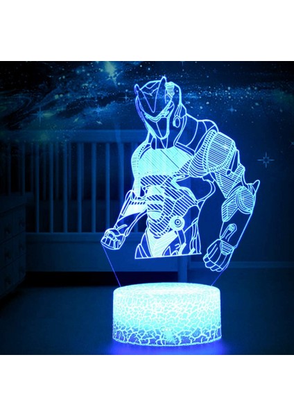 Oyun Serisi Gece Işık Omega Raven Skar 3D Lamba 7 Renk Masa Lava Mood Lambası Çocuk Noel Doğum Günü Hediyeleri Için Hayranları Omega Crackle Tabanı (Yurt Dışından)