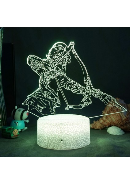 3D Gece Işıkları, Uzaktan Kumandalı ve Rgb Renkli 3D Optik Illüzyon LED Lambalar (Game) (Yurt Dışından)