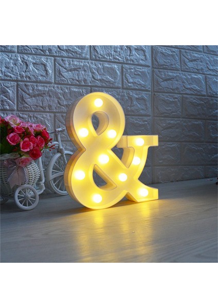 LED Işık; Gece Için Ht Numarası Mektup Burcu; Ht Işık; Ht Düğün Doğum Günü Partisi Noel Ev Dekorasyon Numarası Lambası (Sembol &) (Yurt Dışından)
