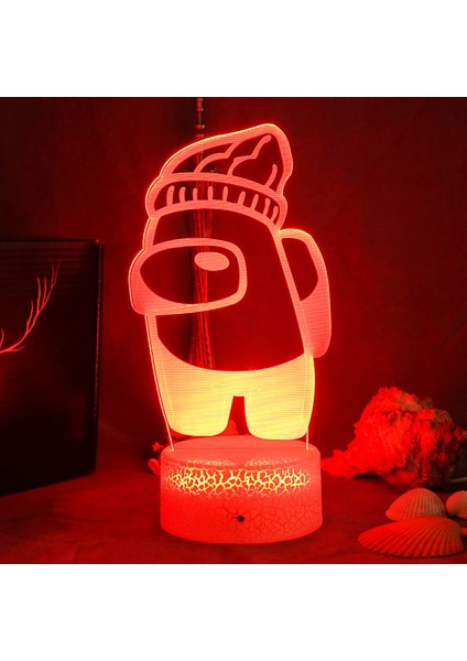 3D Gece Işıkları, Uzaktan Kumandalı ve Rgb Renkli 3D Optik Illüzyon LED Lambalar（am Game） (Yurt Dışından)