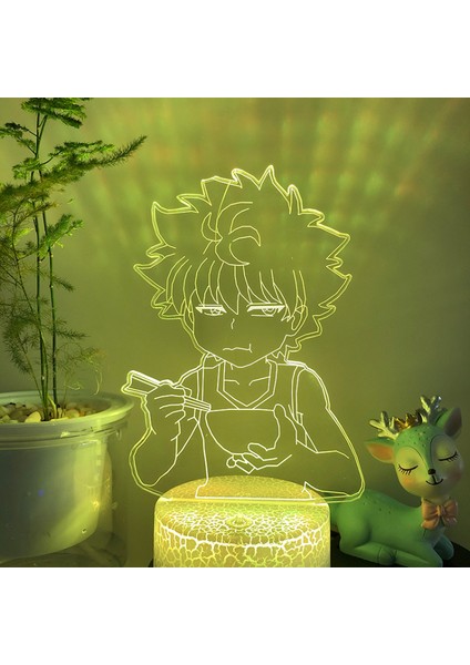 Anime Tam Zamanlı Hunter Gece Işık Ht 3D LED Illusion Lamba 16 Renk Uzaktan Kumanda Çocuk Odası Dekoratif Lamba --- Çatlak Koltuk (Yurt Dışından)