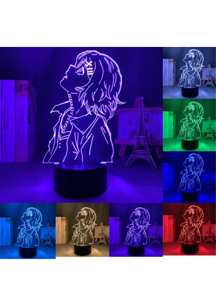 Akrilik Anime Manga 3D Lamba Juuzou Suzuya Yatak Odası Dekor Için Nig;htlig;ht Serin Doğum Günü Hediyesi 7/16 Renk Uzaktan Kumanda Dokunmatik Anahtarı LED Masa Lambası (Yurt Dışından) fiyatları