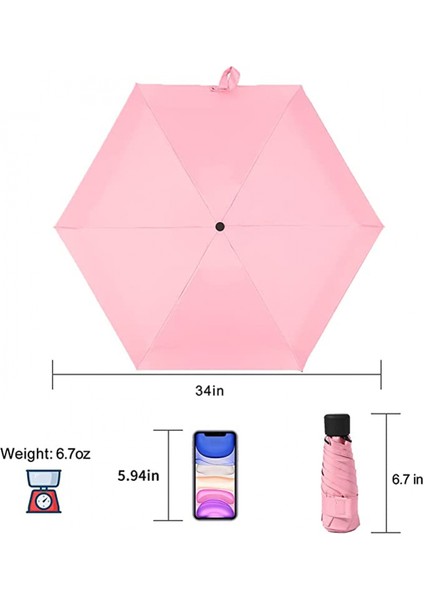 Beş Katlı Şemsiye Katlanır Güneş Koruyucu Güneş Şemsiyesi Güneş Şemsiyesi Düz Renk Mini Beş Katlı Şemsiye ------ Sarı (Yurt Dışından) modelleri