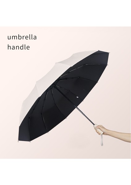 Otomatik Katlanır Şemsiye Şiddetli Yağmur Güneş Koruyucu Çift Kullanımlı Güneş Koruyucu Uv Koruma Güneş Şemsiyesi Bej 10 Kemik (Yurt Dışından) fırsatları