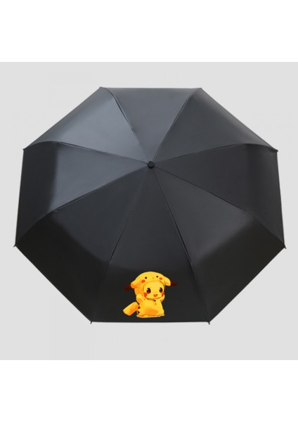 Sevimli Pikachu Otomatik Yağmur ve Parlaklık Çift Kullanımlı Şemsiye Erkek ve Kadın Katlanır Şemsiye Yaratıcı Trend Güneşlik Güneş Şemsiyesi (Yurt Dışından) fiyatları